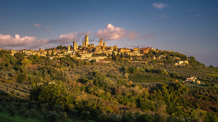 San Gimignano in der Toskana - obrazy, fototapety, plakaty