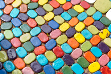Colorful ceramic floor