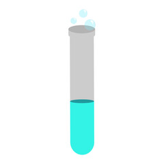 test tube with blue liquid