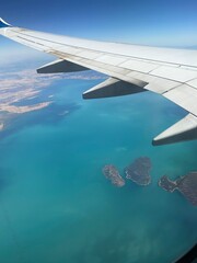 Naklejka premium view from airplane window