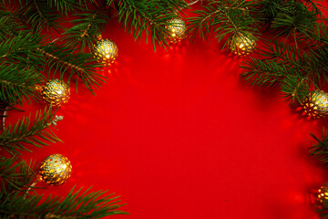 Christmas card concept with copy space for text