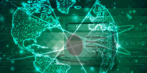 2d illustration world map abstract background