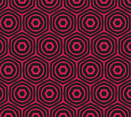 Fototapeta premium abstract 3d image on a red background gray hexagons