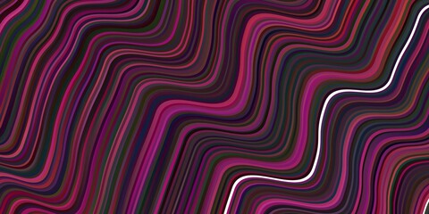 Dark Pink vector texture with wry lines.