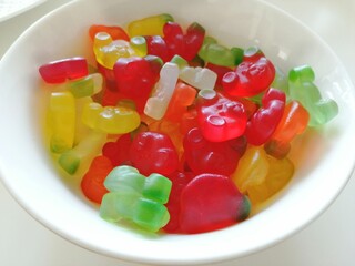 delicious and colorful soft candies