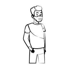 People with Face Masks Illustration
