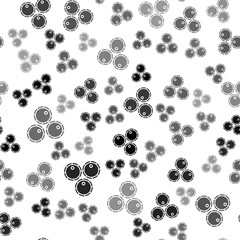 Black Wooden barrels icon isolated seamless pattern on white background. Alcohol barrel, drink container, wooden keg for beer, whiskey, wine. Vector Illustration.