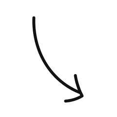 Hand Drawn Marker Icon. Arrow, circle, delete, line, marker, smudge, up, down, thin line web symbol on white background - editable stroke vector illustration eps10