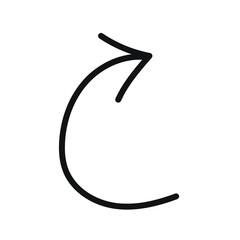 Hand Drawn Marker Icon. Arrow, circle, delete, line, marker, smudge, up, down, thin line web symbol on white background - vector illustration eps10