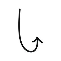 Hand Drawn Marker Icon. Arrow, circle, delete, line, marker, smudge, up, down, thin line web symbol on white background - vector illustration eps10