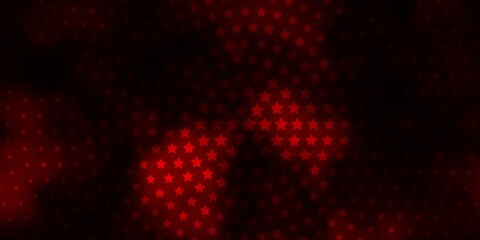 Dark Red vector layout with bright stars. Blur decorative design in simple style with stars. Design for your business promotion.