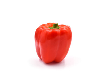 Red bell pepper on the light background.