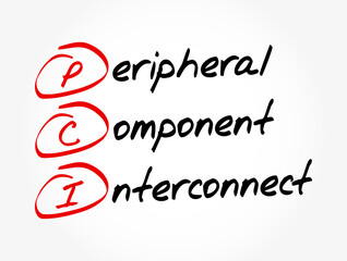 PCI - Peripheral Component Interconnect acronym, technology concept background