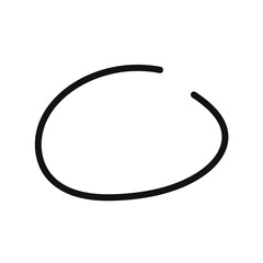 Hand Drawn Marker Icon. Arrow, circle, delete, line, marker, smudge, up, down, thin line web symbol on white background - vector illustration eps10