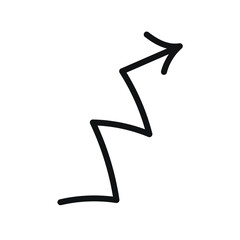 Hand Drawn Marker Icon. Arrow, circle, delete, line, marker, smudge, up, down, thin line web symbol on white background - vector illustration eps10