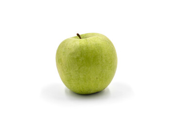 Green apple on the light background.