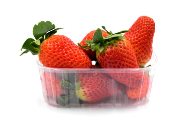 Strawberries on the light background