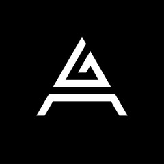 Letter AG GA logo template