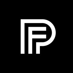 Letter PF FP logo template