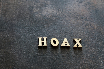 Hoax word made of paper