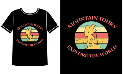  Hiking t shirt design template