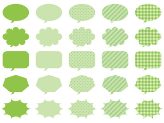 吹き出し25個セット（黄緑）