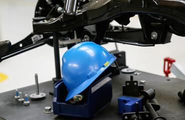 Line for the production of cars with unfinished cars in a row