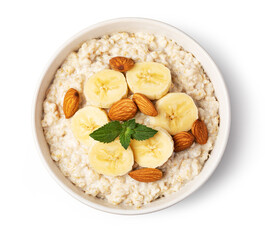 prepared oatmeal with berries
