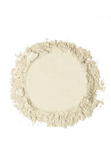 Cosmetic or make up powder isolated on white. 