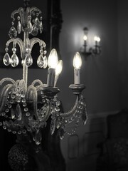 chandelier in the dark