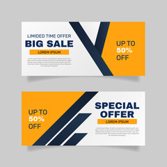 Flat design big sale banners template. - Vector.