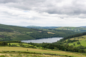lake in the mountains. Lough Dan in County Wicklow. Ireland.	
