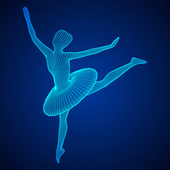 Obraz premium Dancing ballerina. Woman classic ballet dancer