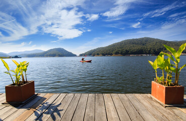 Mae Ngad Dam and Reservoir in Mae Taeng district, Chiang Mai Province, Thailand.