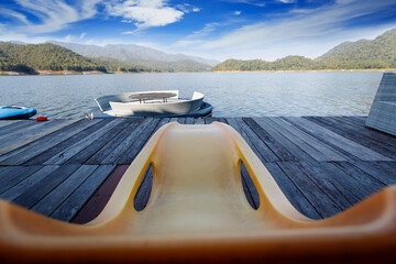 Mae Ngad Dam and Reservoir in Mae Taeng district, Chiang Mai Province, Thailand.