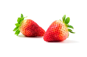 Fresh Strawberry isolated on white background,