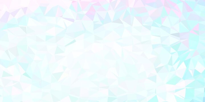 Light pink, blue vector abstract triangle template.