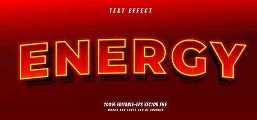 energy text effect editable vector file text design vector