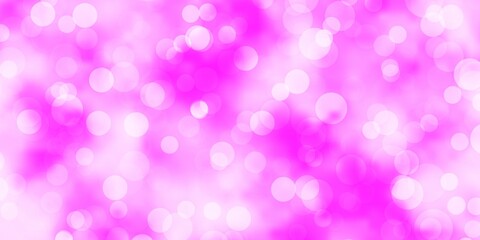 Light Pink vector template with circles. Abstract illustration with colorful spots in nature style. Pattern for wallpapers, curtains.