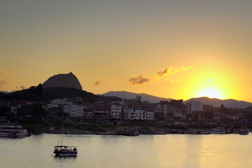 Sunset in Antioquia, Rock of Guatapé, Colombia