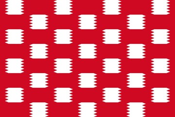 Simple geometric pattern in the colors of the national flag of Bahrain