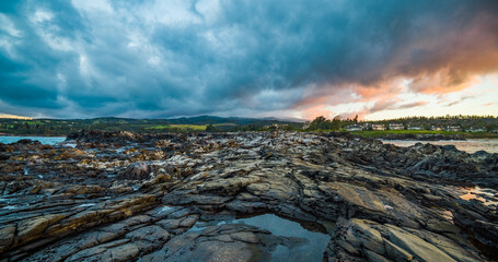 Amazing sunset. Beautiful nature of Hawaii