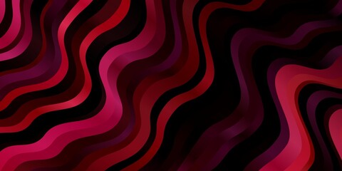 Light Pink, Red vector backdrop with circular arc. Colorful geometric sample with gradient curves.  Template for your UI design.