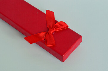 red gift box with ribbon
