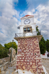 Fototapeta na wymiar The old town of Chora in island Skiathos, Greece