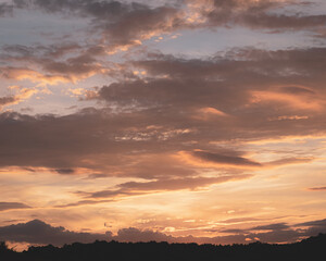 sunset in the clouds