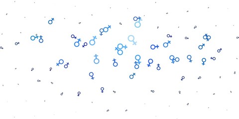 Light Purple vector background with woman symbols.