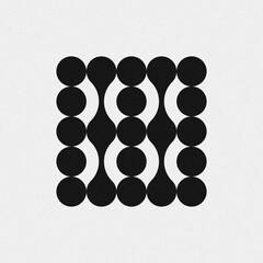 Abstract Cross Pattern Dots Logo generative computational art illustration