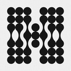 Abstract Cross Pattern Dots Logo generative computational art illustration