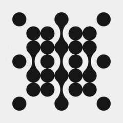Abstract Cross Pattern Dots Logo generative computational art illustration